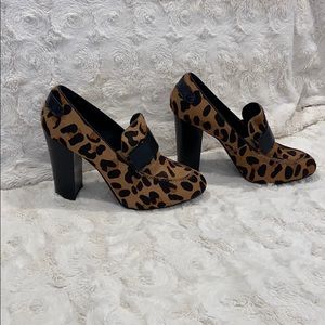 Rebeca Minoff Pony Hair Heels size 8